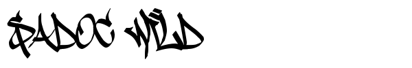 Sadoc Wild font preview